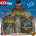 Detroit Lions NFL Veteran Birthday 2025 Custom Name Unisex Hoodie