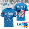 Detroit Lions 2026 NFL Army Nurse Corps 125th Anniversary 3D Shirt