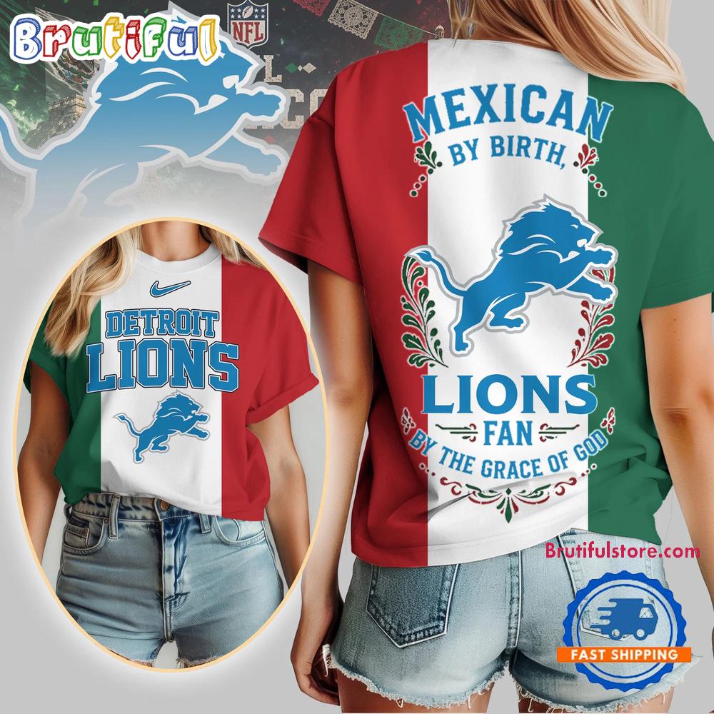 Detroit Lions 2026 NFL Mexican By Birth Unisex 3D Shirt
