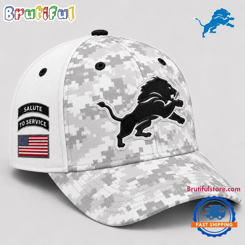 Detroit Lions 2026 NFL Salute to Service Digital Camo Baseball Cap