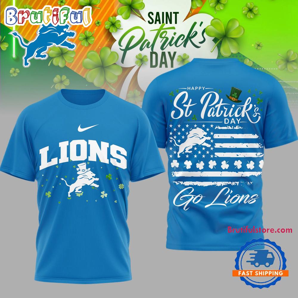 Detroit Lions 2026 NFL St. Patricks Day Special New 3D Shirt