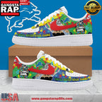 Detroit Lions Autism Awareness Air Force 1 Running Sneakers Shoes