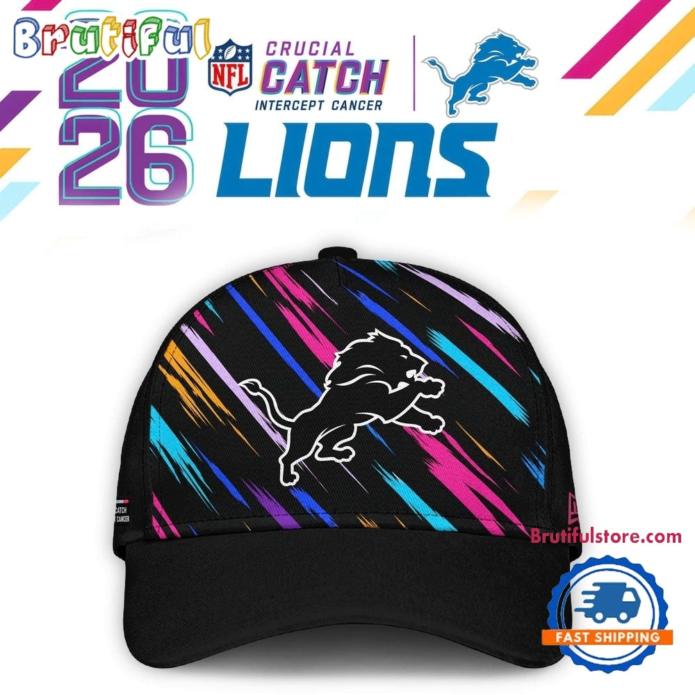 Detroit Lions Crucial Catch 2026 Pink Limited Edition Classic Cap