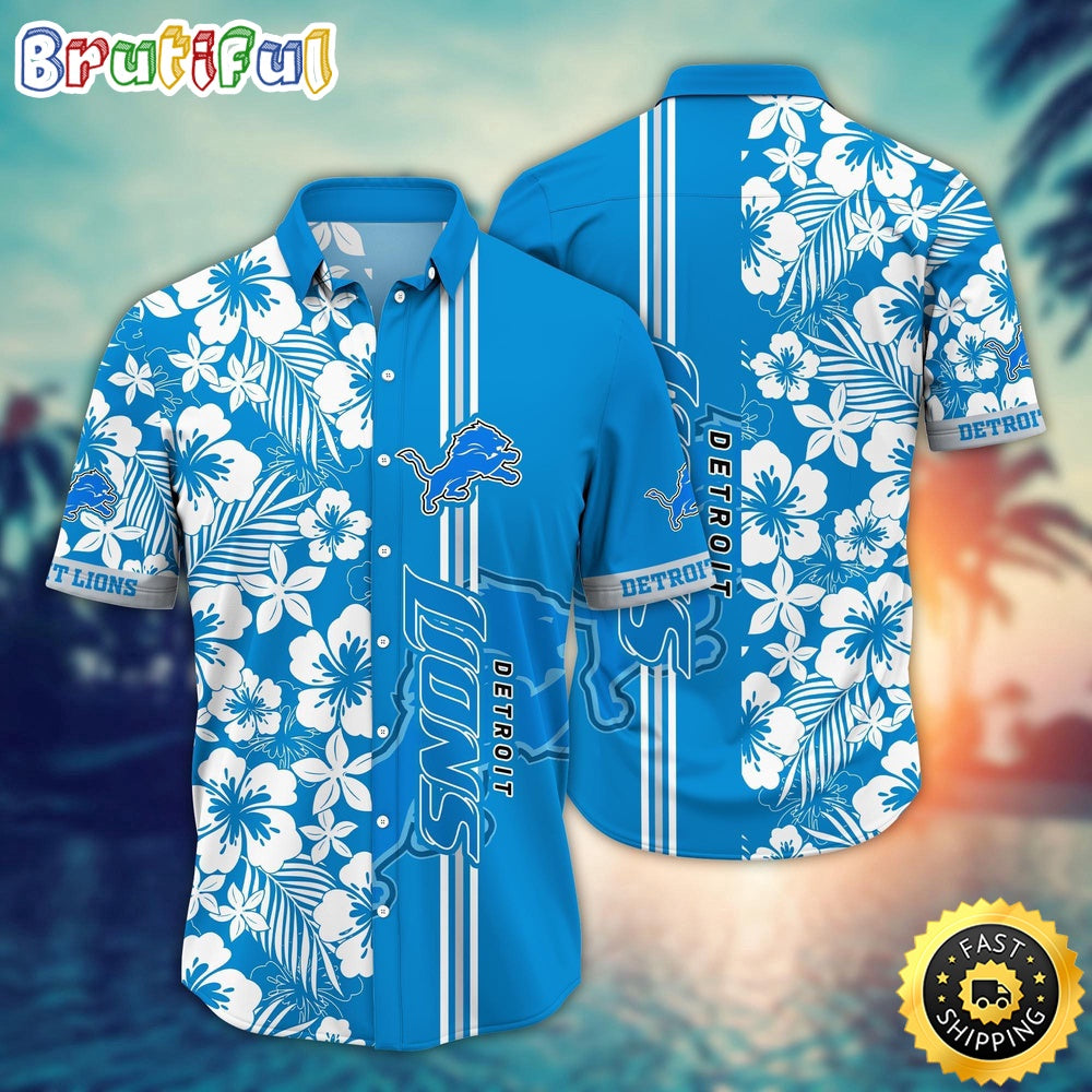 Detroit Lions Hawaii Shirt Flower Exotic Island Fashion