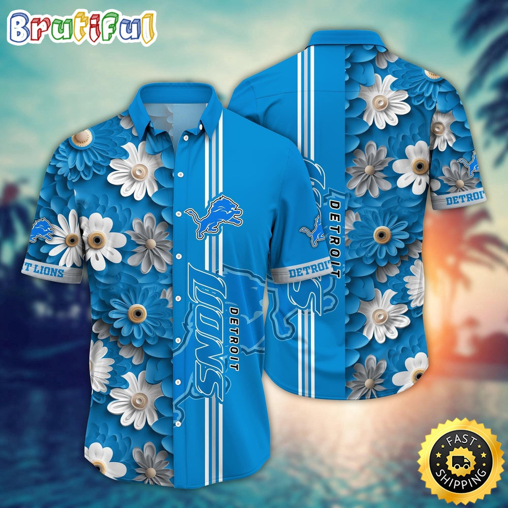 Detroit Lions Hawaii Shirt Flower Sporty And Stylish