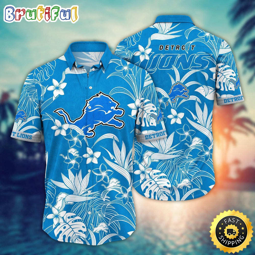 Detroit Lions Hawaii Shirt Flower Vacation Mood Shirts