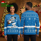 Detroit Lions Mickey Mouse Football Player Ugly Christmas Sweater