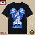Detroit Lions Mickey Mouse Romantic Heart Hands Fan T-Shirt