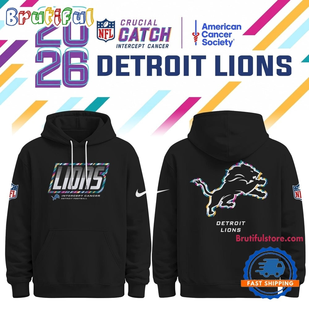 Detroit Lions NFL Crucial Catch 2026 Limited Edition Black Hoodie Shirt
