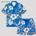 Detroit Lions NFL Floral Summer Hawaiian Set