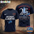 Detroit Lions NFL Honoring 25 Years Remembering September 11 T Shirt