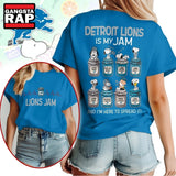 Detroit Lions NFL Jam Snoopy Peanuts Football Fan 3D Shirt, Football New Design Shirt