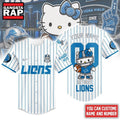 Detroit Lions NFL Kitty Game Day Custom Baseball Jersey Shirt