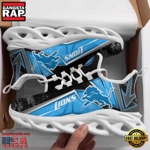 NFL Detroit Lions Logo Max Soul Shoes Running Sneakers New Designer