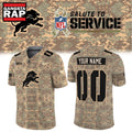 Detroit Lions NFL Salute To Service 2026 Custom Name & Number New Football Jersey