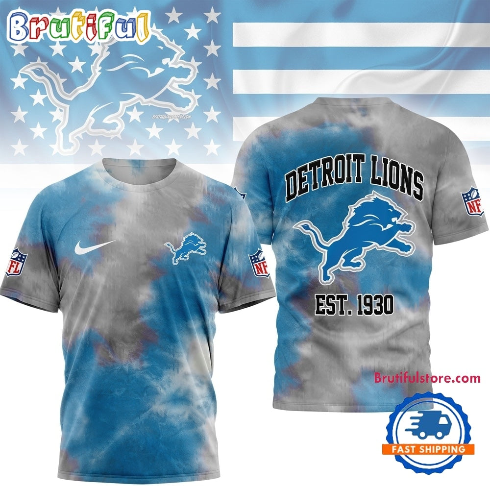 Detroit Lions NFL Sunday Legends Tie Dye 3D Shirt