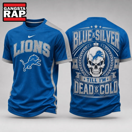 Detroit Lions NFL Till I’m Dead Forever Skull Fan Pride 3D Shirt, Football New Design Shirt Hoodie T-Shirt