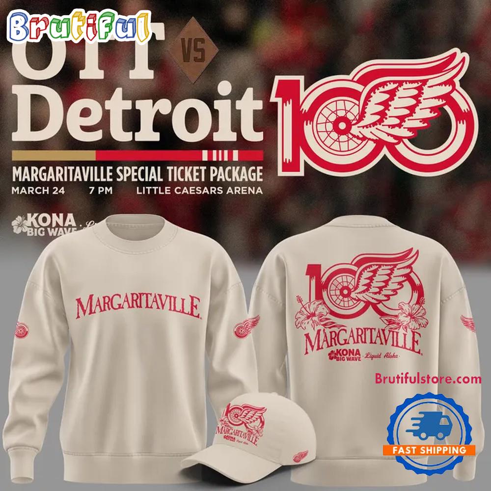 Detroit Red Wings Margaritaville 2026 Limited Edition Hoodie T-Shirt