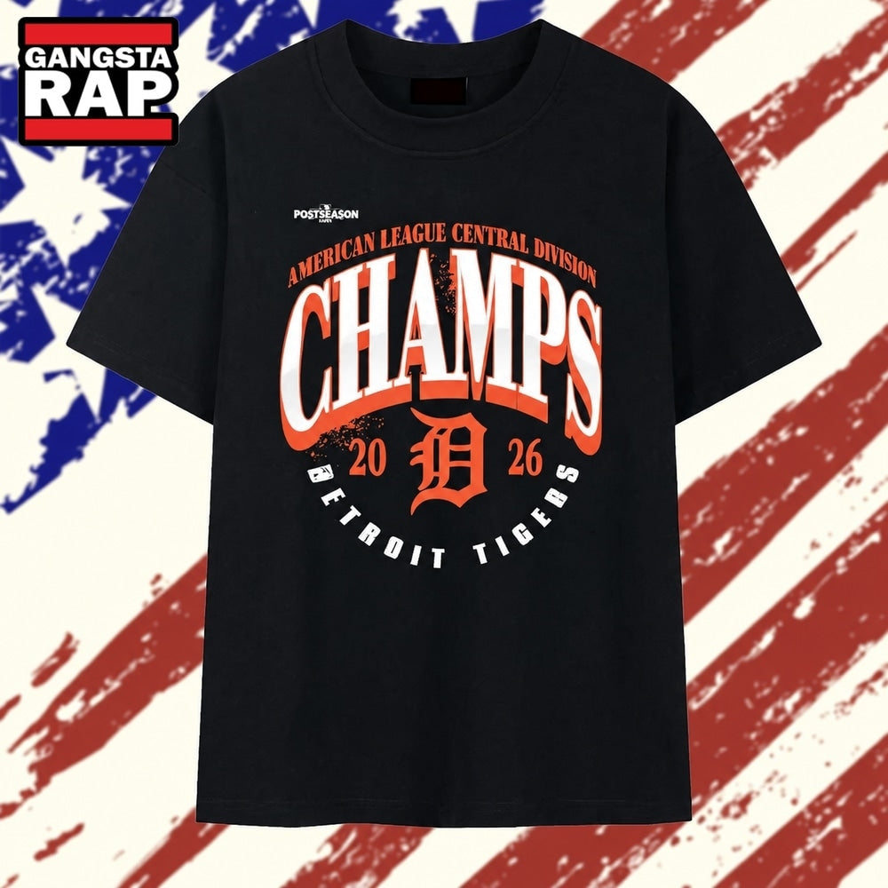 Detroit Tigers 2026 American League Central Division Champs T Shirt