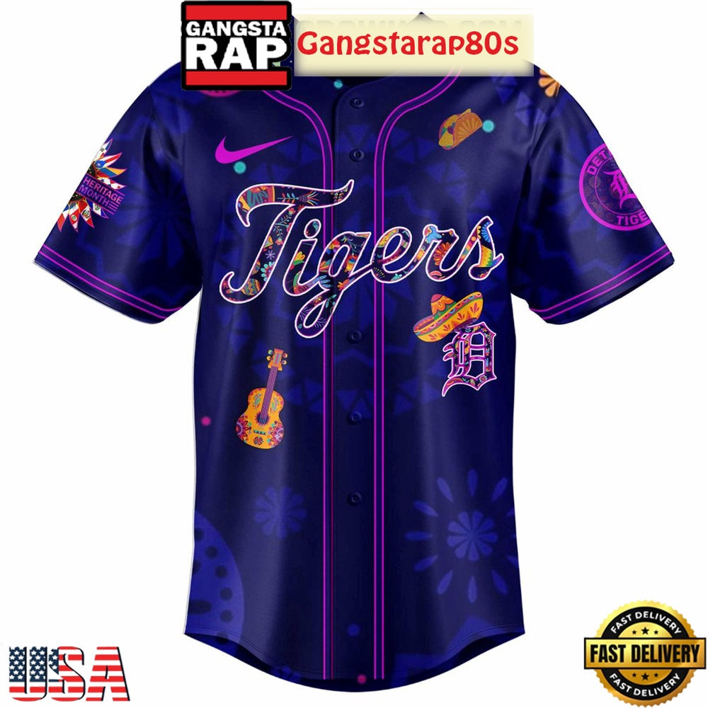 Detroit Tigers Hispanic Heritage Celebrations 2025 Unique Design Baseball Jersey