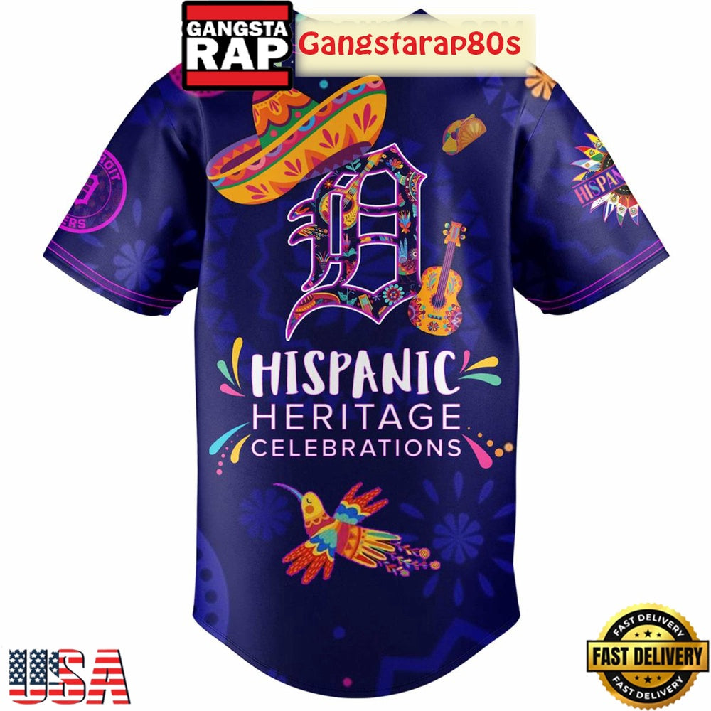 Detroit Tigers Hispanic Heritage Celebrations 2025 Unique Design Baseball Jersey
