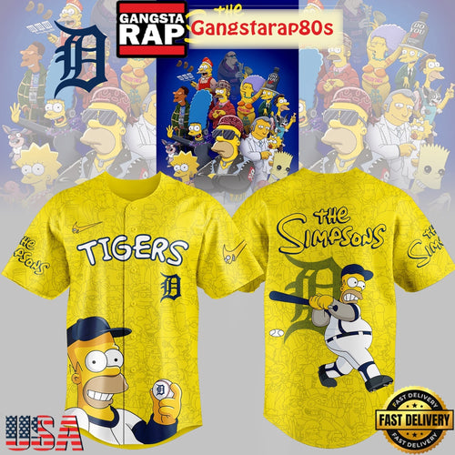 Detroit Tigers MLB x Simpson Limited Edition Baseball Jersey