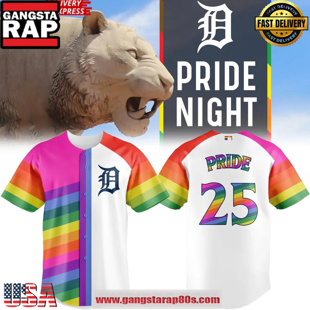 Detroit Tigers Pride Night 2025 Baseball Jersey Shirt