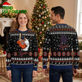 Detroit Tigers Swinging Tiger Baseball Mascot Ugly Christmas Sweater
