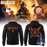 Detroit Tigers x Firefighter Appreciation Night 2025 Black Hoodie
