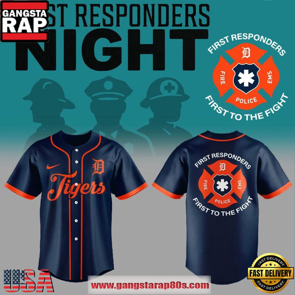 Detroit Tigers x First Responders Night 2026 Baseball Jersey Shirt