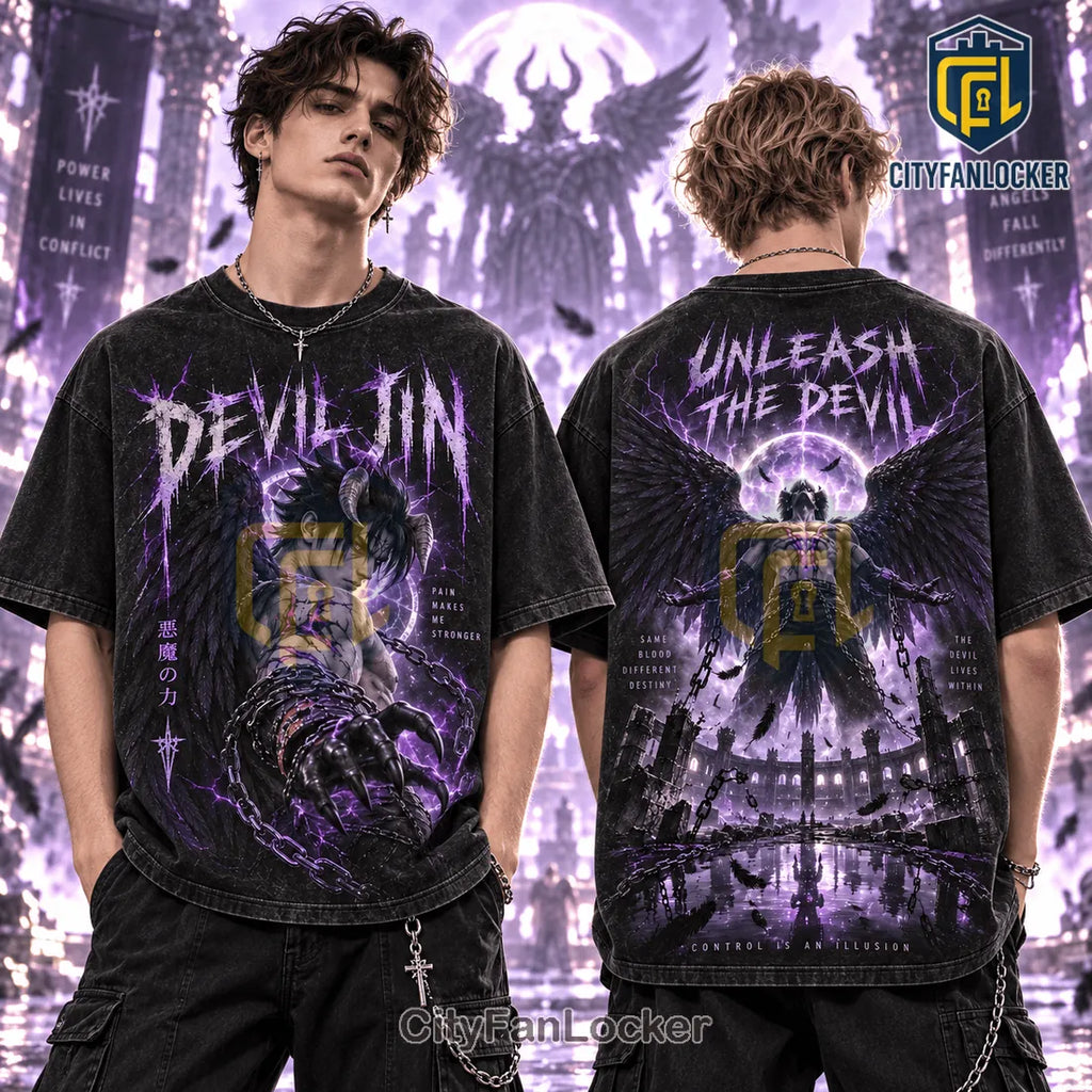 Devil Jin Unleash The Devil Purple T-Shirt