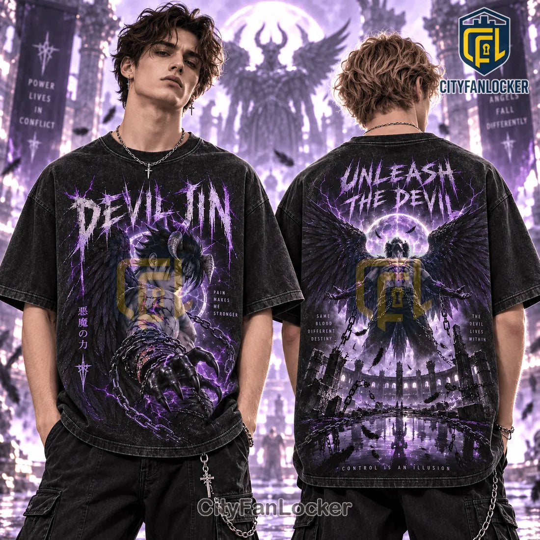 Devil Jin Unleash The Devil Purple T-Shirt