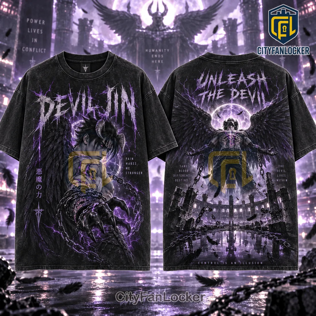 Devil Jin Unleash The Devil Purple T-Shirt