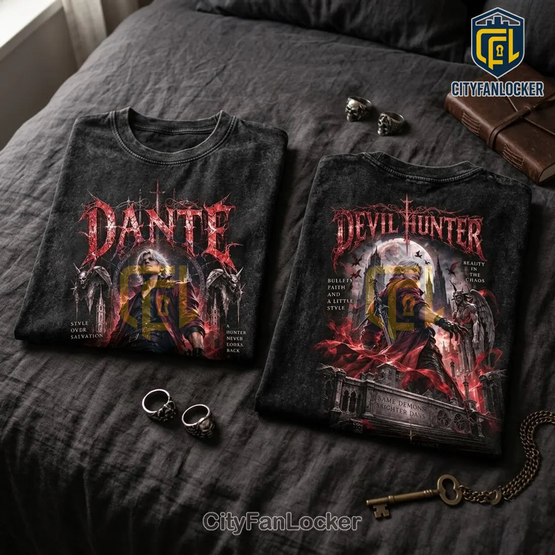 Devil May Cry Dante Black Washed T-Shirt
