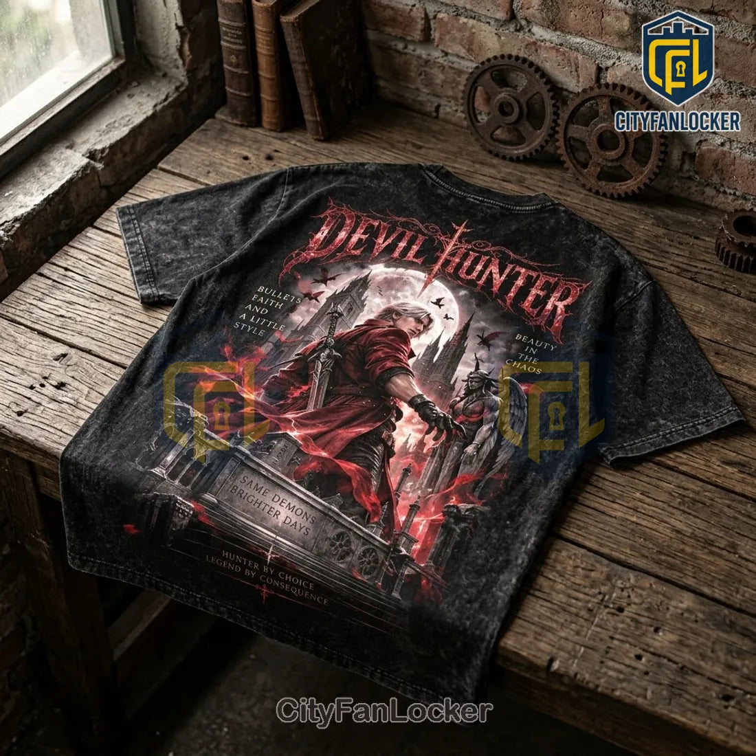 Devil May Cry Dante Black Washed T-Shirt