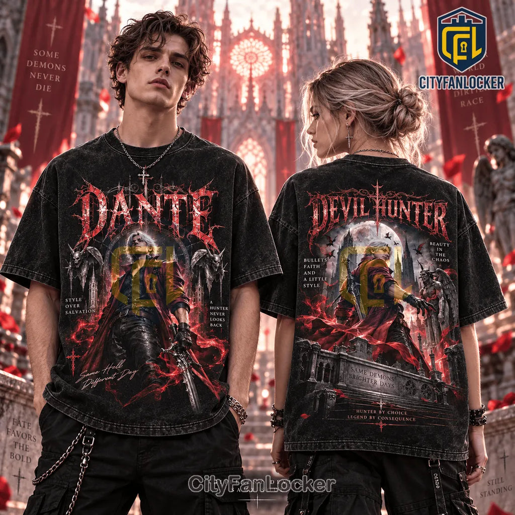 Devil May Cry Dante Black Washed T-Shirt