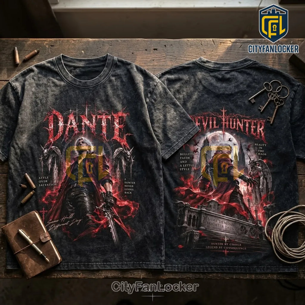 Devil May Cry Dante Black Washed T-Shirt