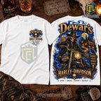 Dewars x Harley-Davidson Skeleton Whiskey White T-Shirt