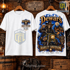 Dewars x Harley-Davidson Skeleton Whiskey White T-Shirt