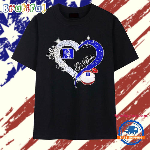 Diamond heart let’s go Duke Blue Devils T Shirt