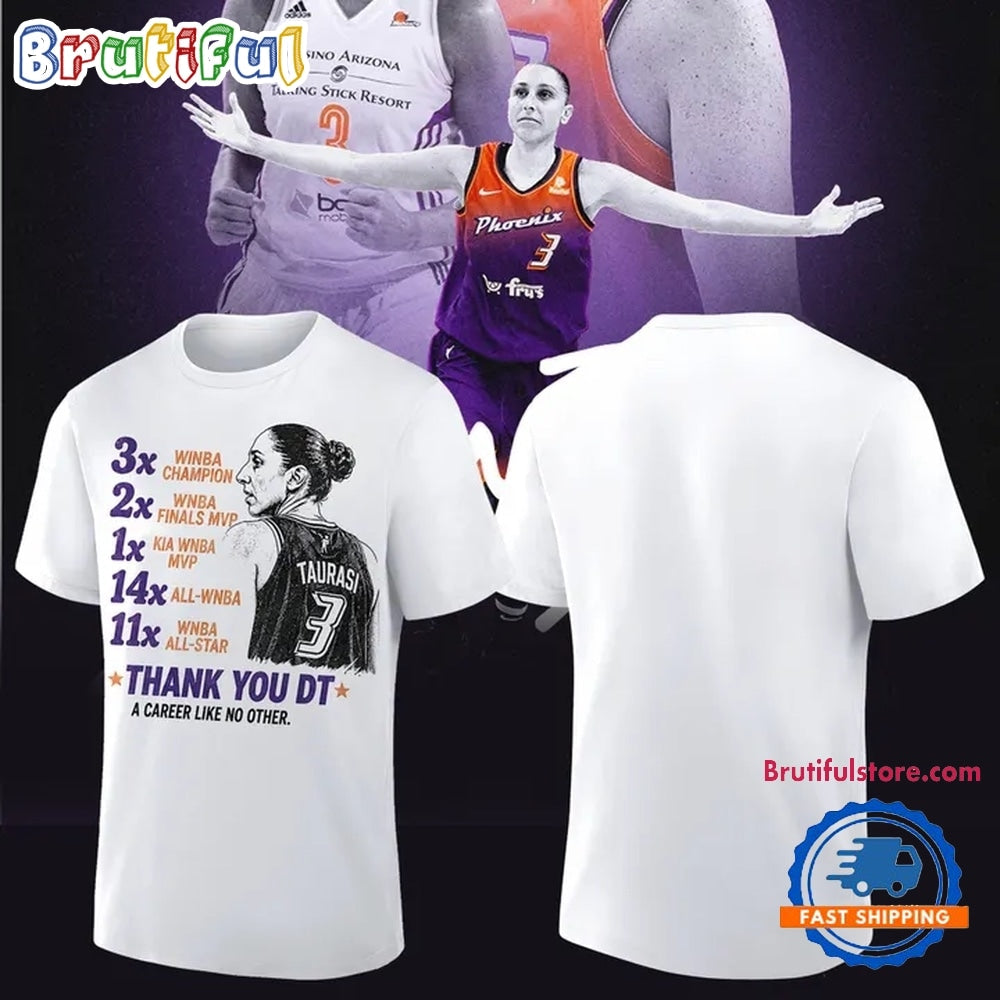 Diana Taurasi Phoenix Mercury 20 Years 1 Team Portrait White T Shirt