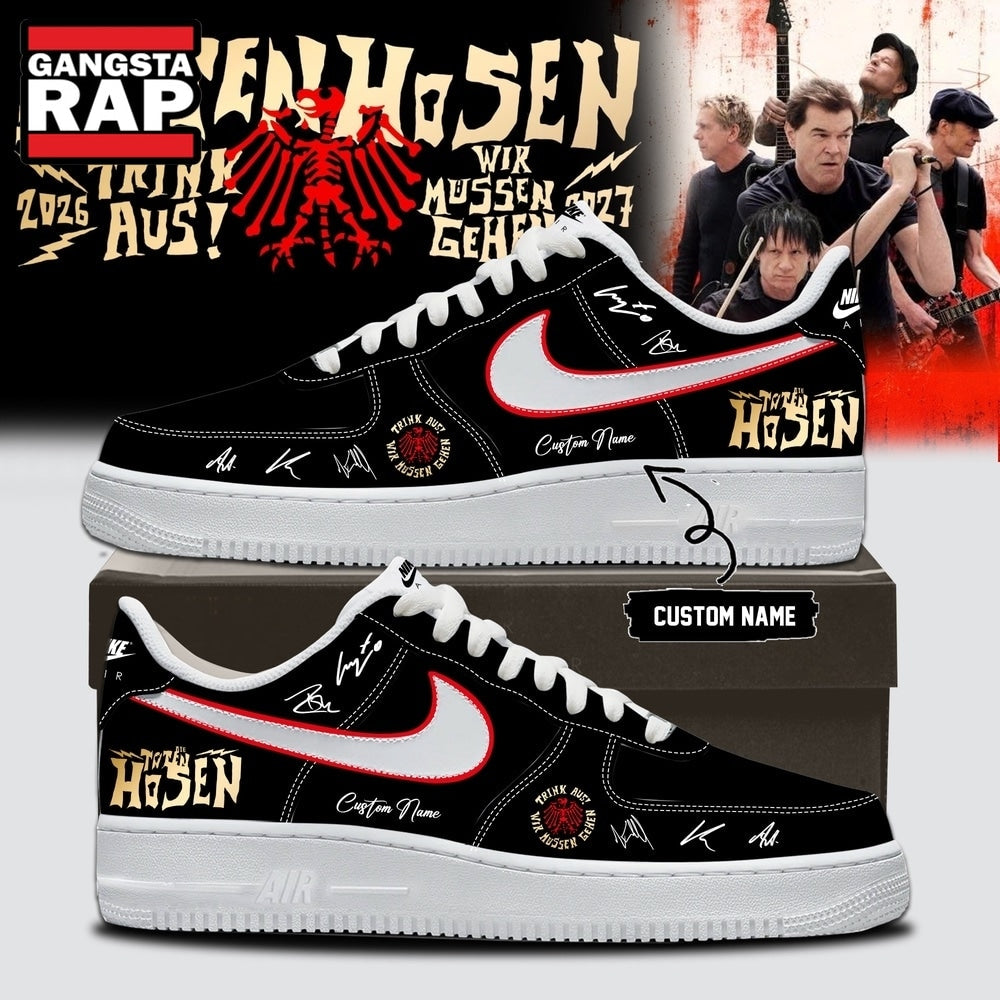 Die Toten Hosen Trink Aus Wir Müssen Gehen Tour 2026 27 Black Air Force 1 Shoes , Music Trending Shoes