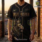 Diljit Dosanjh Aura World Tour Black Gold Baseball Jersey