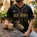 Diljit Dosanjh Aura World Tour Black Gold Baseball Jersey