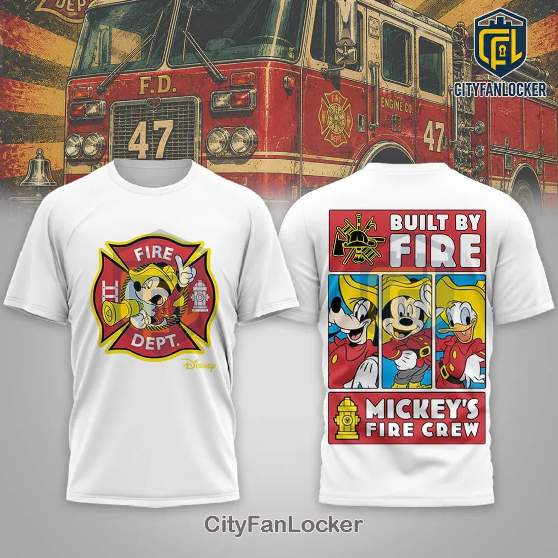 Disney Mickey Mouse x Firefighter Mickey’s Fire Crew Collectible Graphic T-Shirt