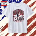 Distressed Houston Texans Battle Red Logo T Shirt , Vintage Trending Shirt