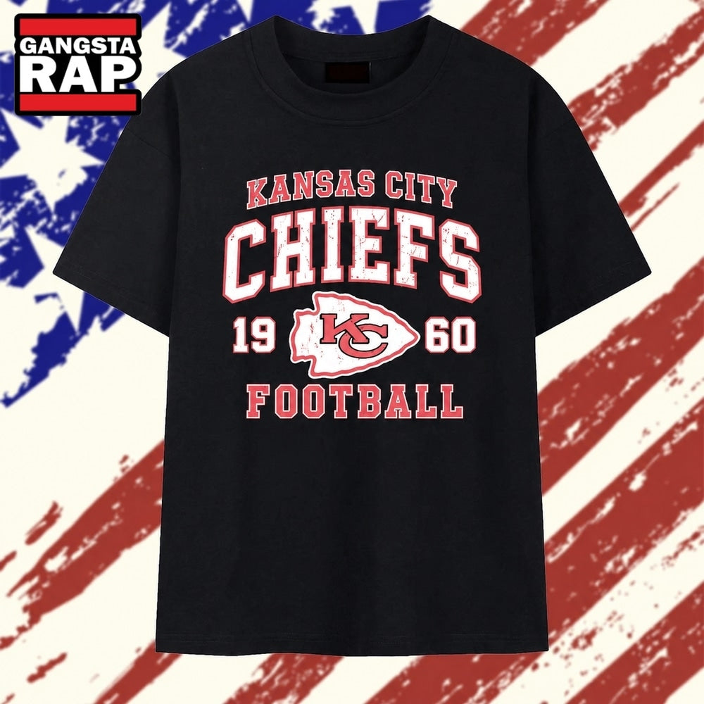 Distressed Kansas City Chiefs 1960 Football T Shirt