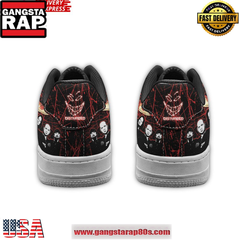 Disturbed Down with the Sickness 25th Anniversary Air Force 1 Running Sneakers Shoes