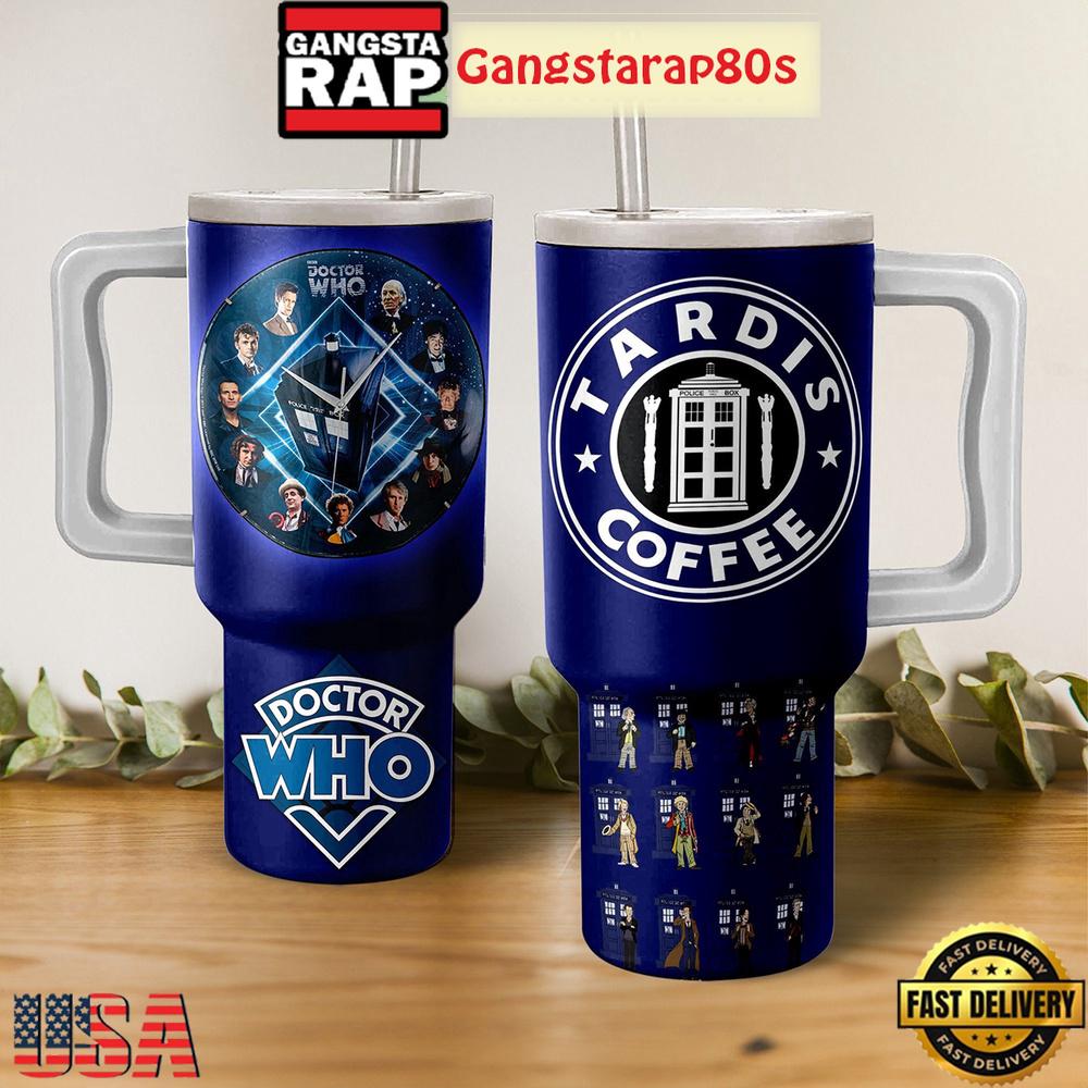 Doctor Who Tardis Coffee Tumbler Cup 40oz