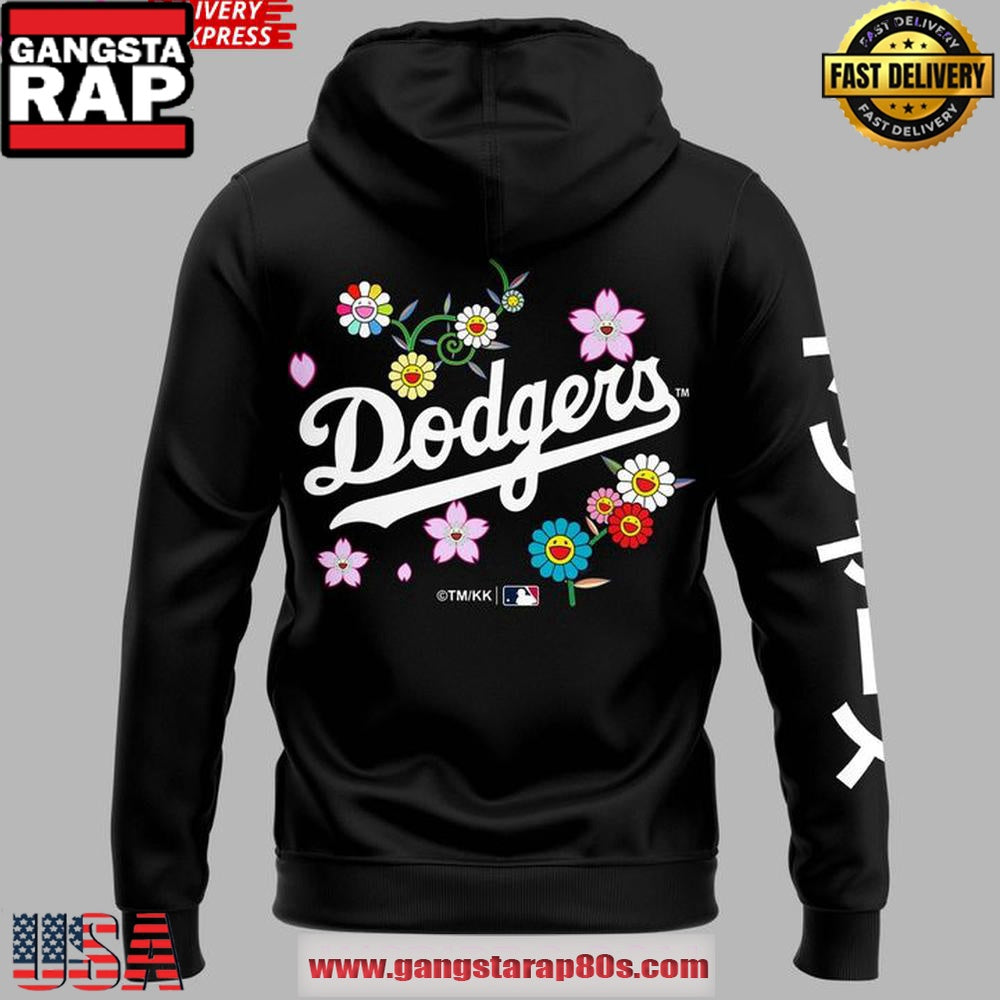 Dodgers x Takashi Murakami 2025 MLB Black Unisex Hoodie